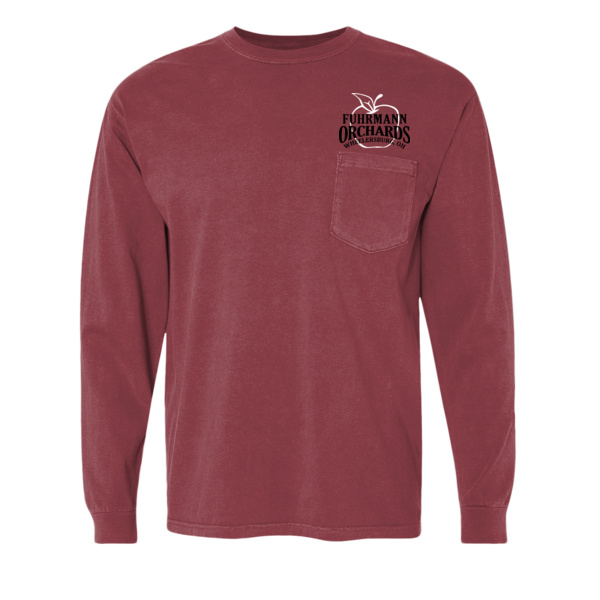 Fuhrmann Orchards Logo - Heavyweight Ring Spun Long Sleeve Pocket Tee Thumbnail